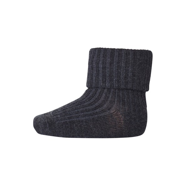 MP Denmark - Strømpe - Rib Wool - Dark Grey 497