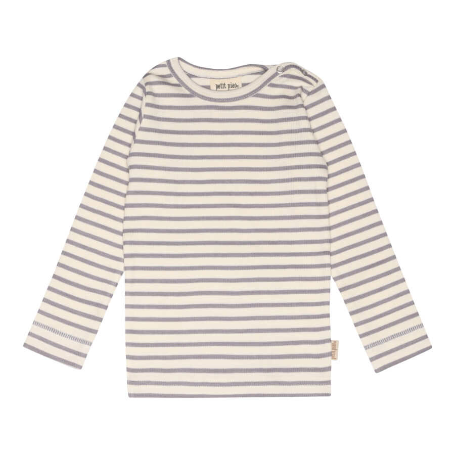 Petit Piao - Bluse - Modal Striped - Dusty Lavender
