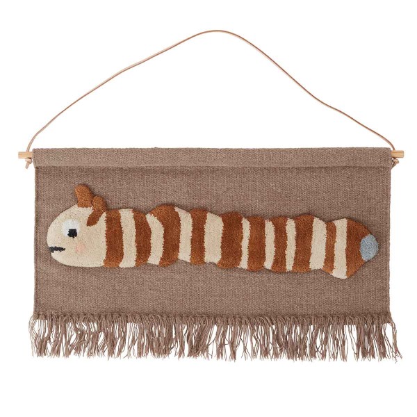 OYOY - Væg-tæppe - Leo Larva - Dark Powder