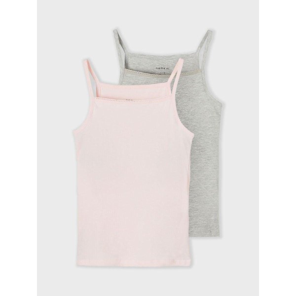 Name It - Undertrøje - 2-pak - Barely Pink Grey Melange