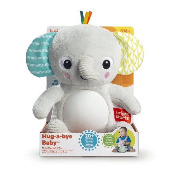 Bright Starts - Hug-a-bye baby - Musikalsk elefant plysdyr