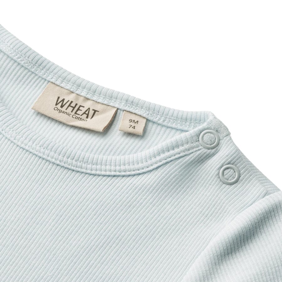 Wheat - Kortærmet body - Rib - Timo - Light Blue - Image 3