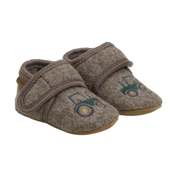 En Fant - Uld Hjemmesko - Traktor - Walnut