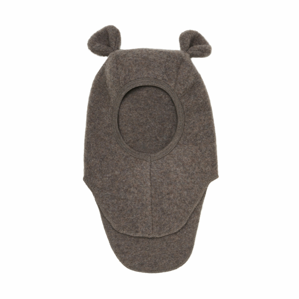 Huttelihut - Fleece Elefanthue m. ører - Uld - Brown Melange