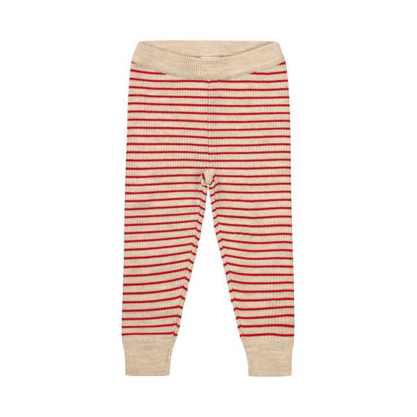 Flöss - Strik Leggings - Uld - Flye - Ruby Red