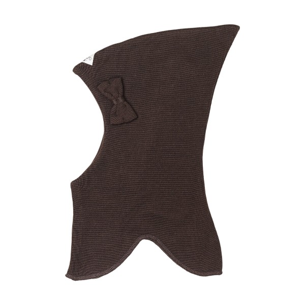 Racing Kids - Elefanthue i uld - Spids m. sløjfe - Farve 49 Dark Plum Brown