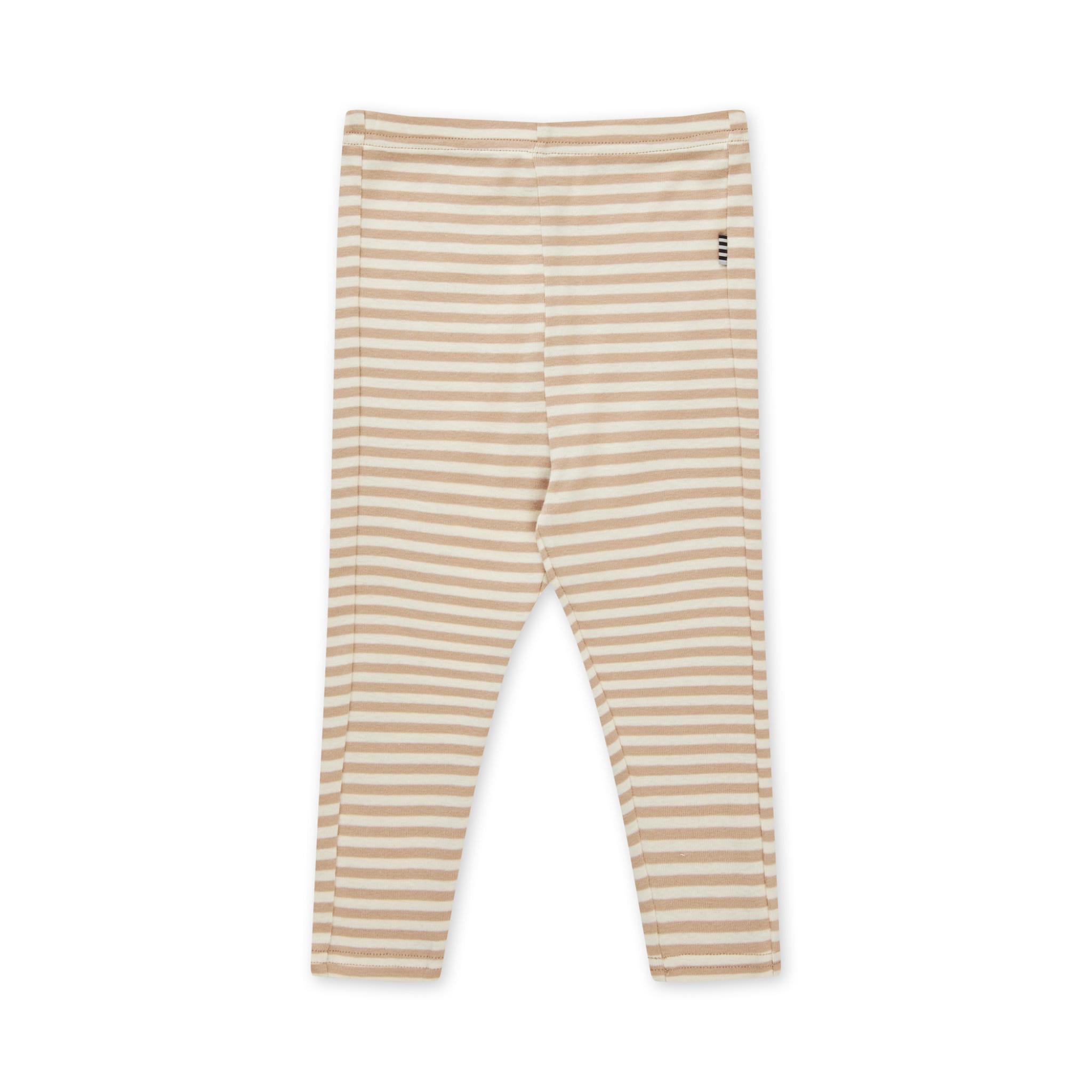 Mads Nørgaard - Leggings - Striped Pumini - Oxford Tan Vanilla Ice