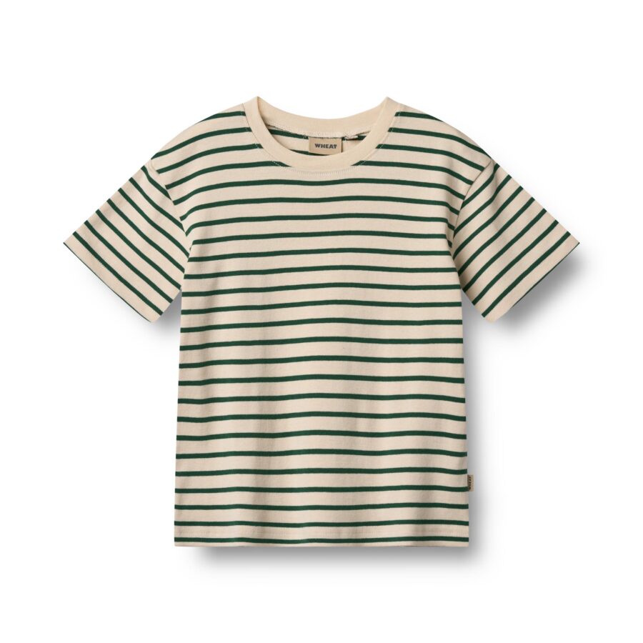 Wheat - T- shirt - Fabian - Green Stripe