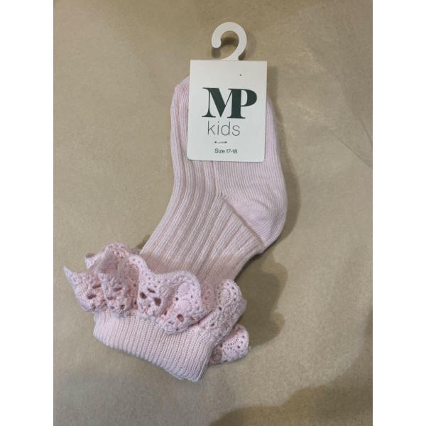 MP Denmark - Strømpe med blonde - Lisa - Cherry Blossom 1250