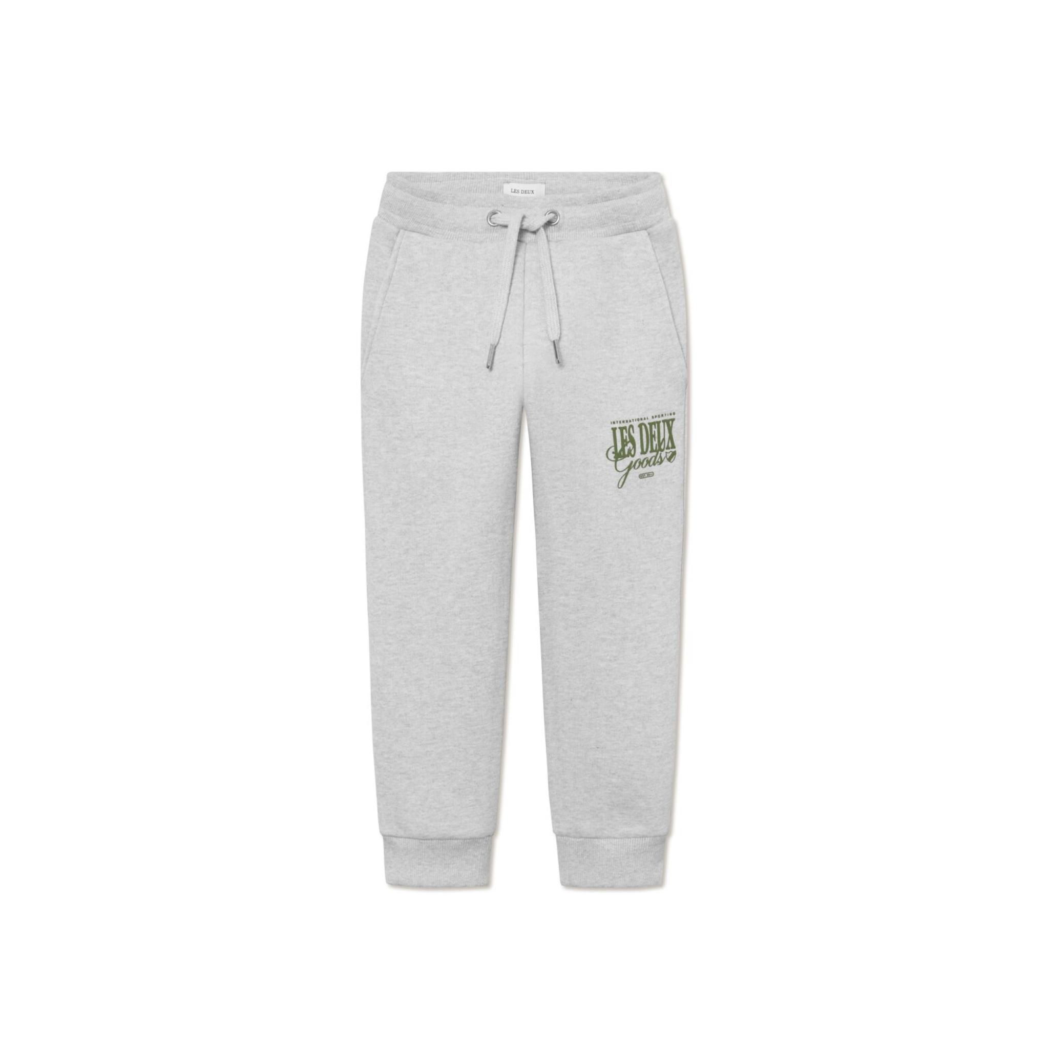 Les Deux - Sweatpants - Goods - Snow Melange Chive Green