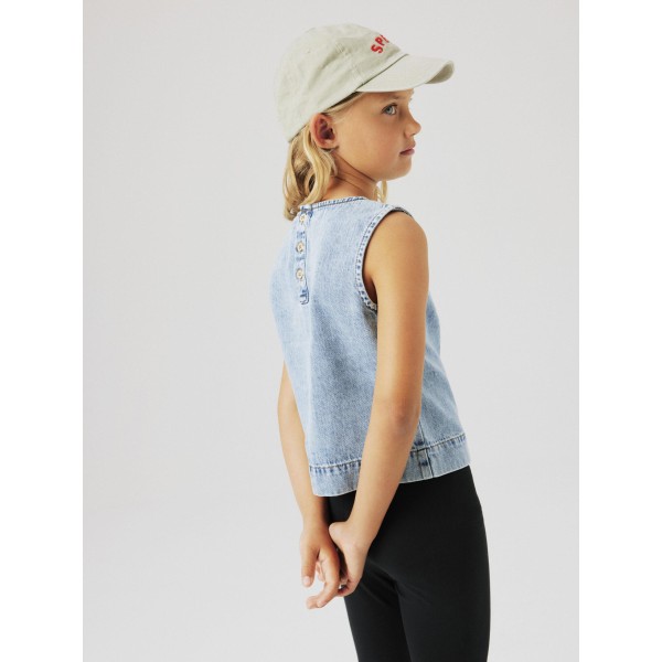 Name It - Top - Amelia - Medium Blue Denim