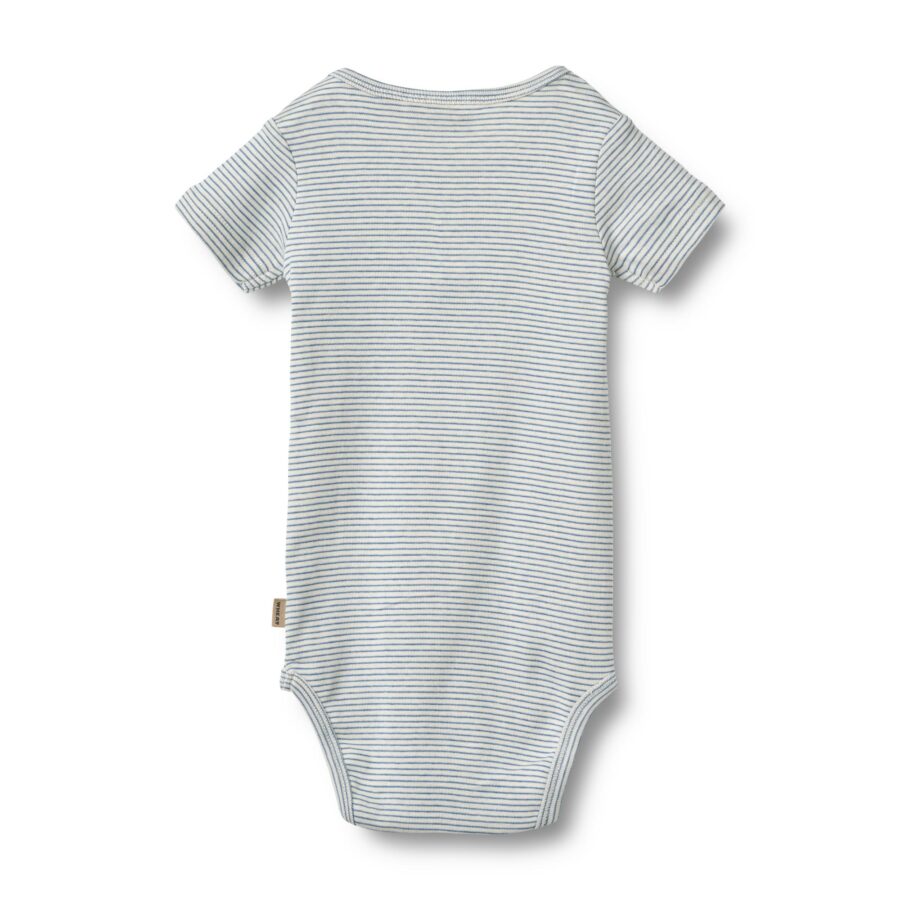 Wheat - Kortærmet Body - Edvald - Blue Stripe - Image 3