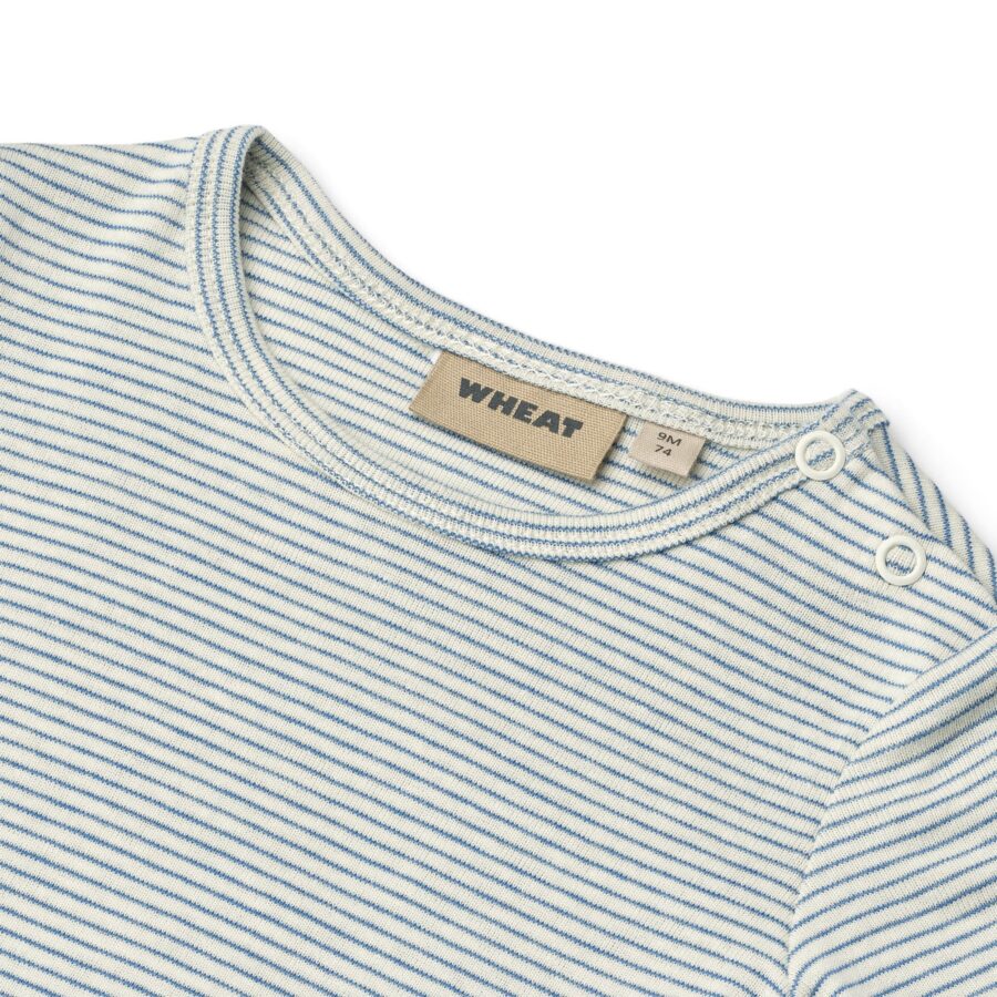 Wheat - Kortærmet Body - Edvald - Blue Stripe - Image 2