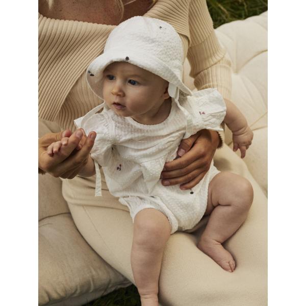 Name It - Kortærmet Romper - Juliette - Cloud Dancer