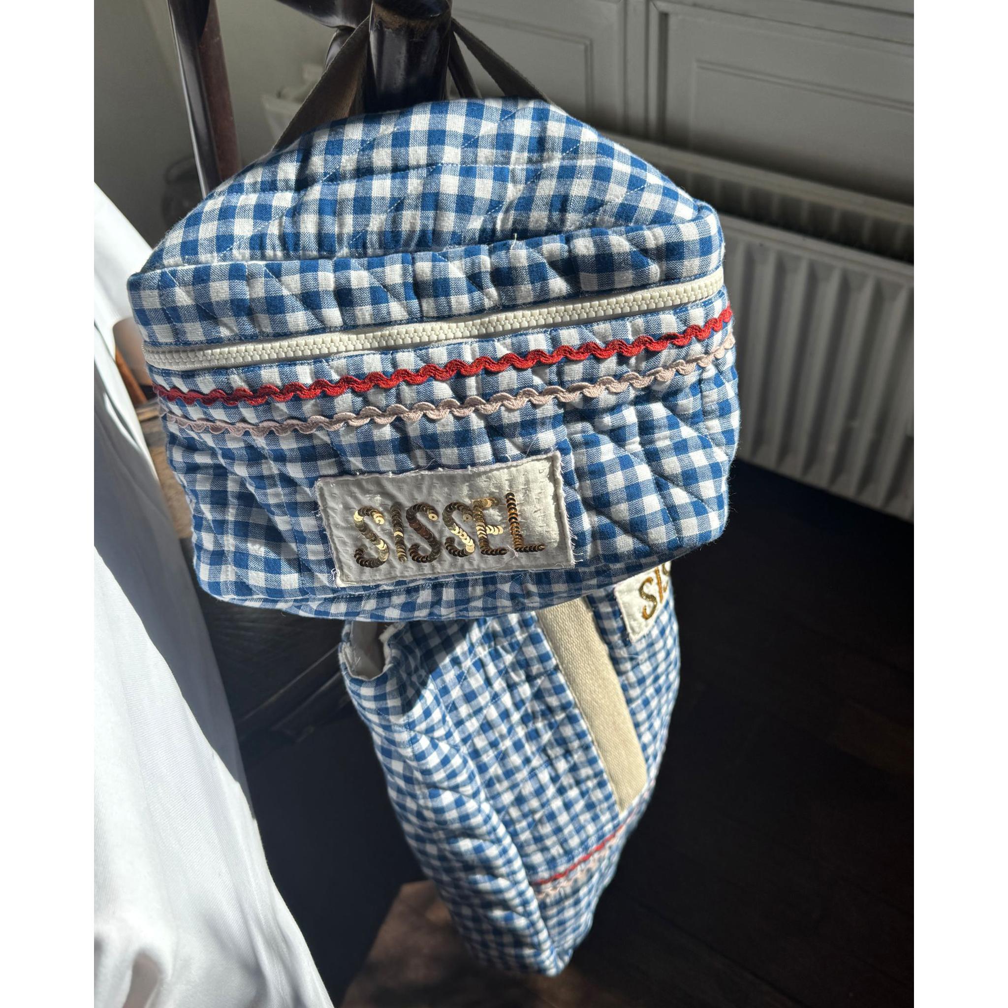 Sissel Edelbo - Toilettaske - Bucket Bag - Blue Checks - Image 3