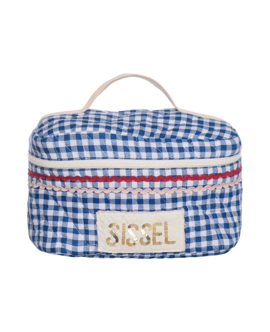 Sissel Edelbo - Toilettaske - Bucket Bag - Blue Checks - Image 4