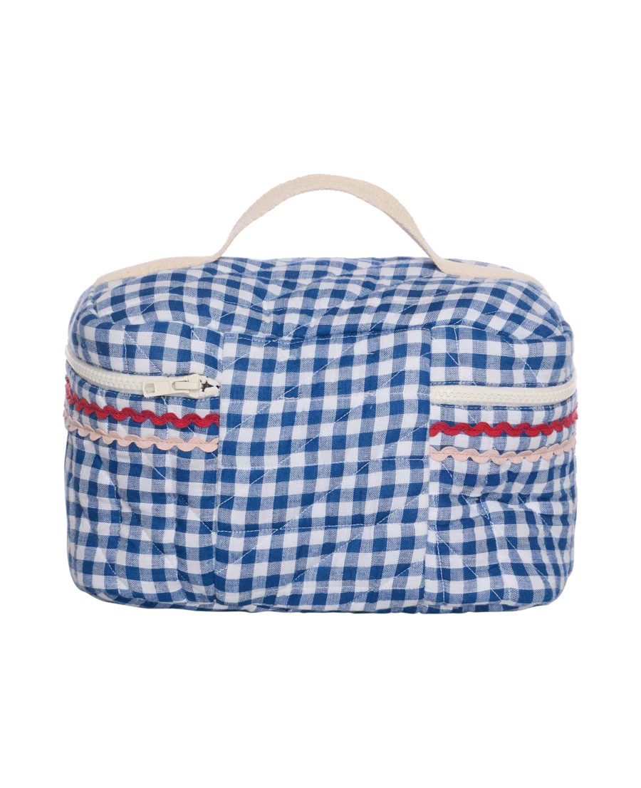 Sissel Edelbo - Toilettaske - Bucket Bag - Blue Checks - Image 5