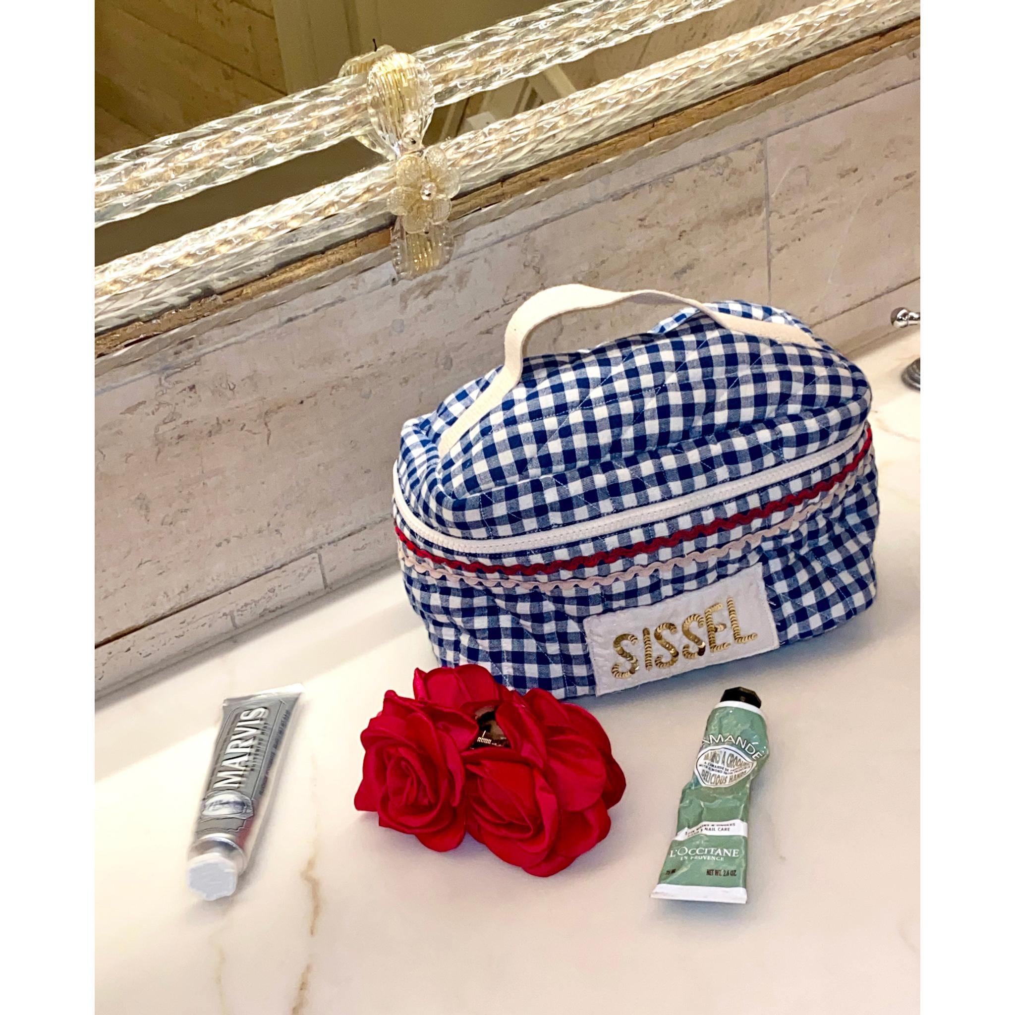 Sissel Edelbo - Toilettaske - Bucket Bag - Blue Checks