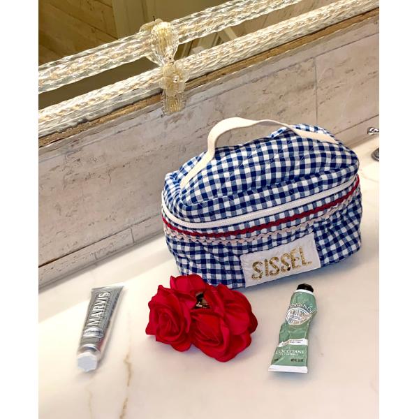 Sissel Edelbo - Toilettaske - Bucket Bag - Blue Checks