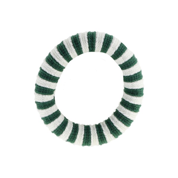 By Stær – Hårelastik – Ea – Flaskegrøn/Råhvid Stribet