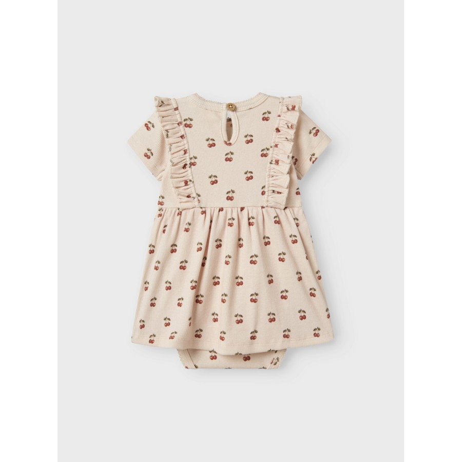 Lil' Atelier - Kortærmet Body Kjole - Lavo Ena - Silver Peony Cherry - Image 2