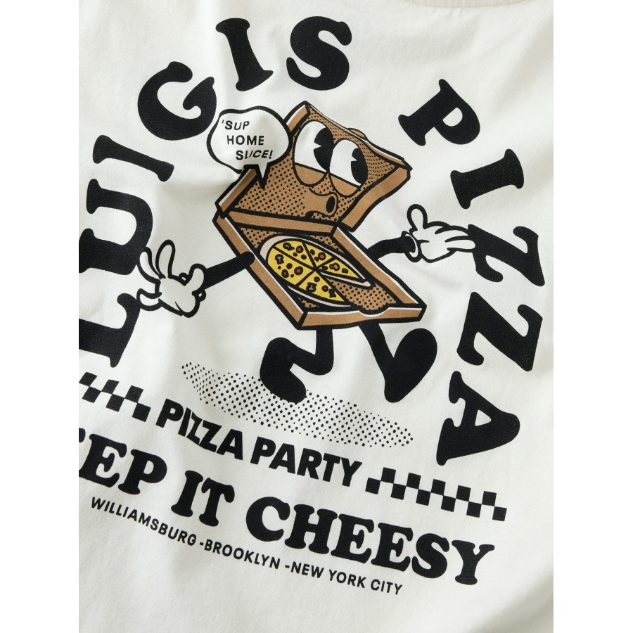 Name It - T-shirt - Kurt - Egret Luigis Pizza - Image 2