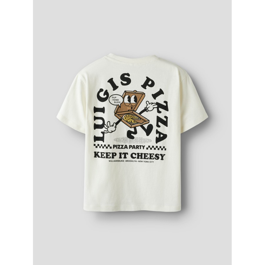 Name It - T-shirt - Kurt - Egret Luigis Pizza