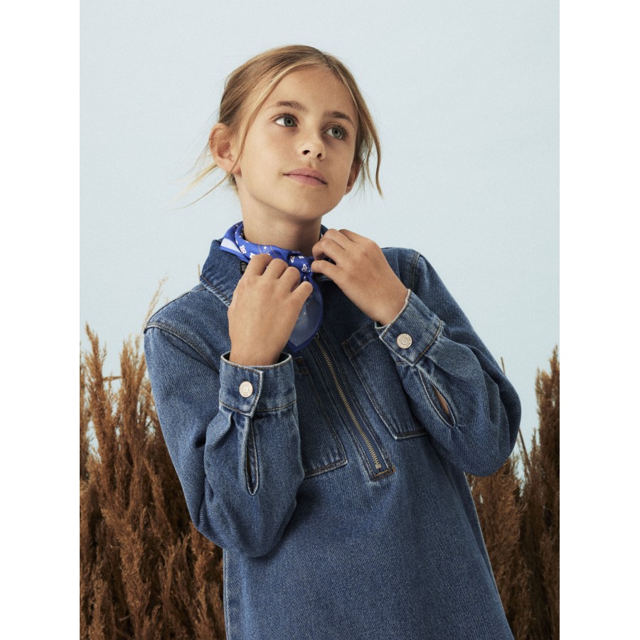 Name It - Denim Kjole - Astrid - Medium Blue Denim - Image 2