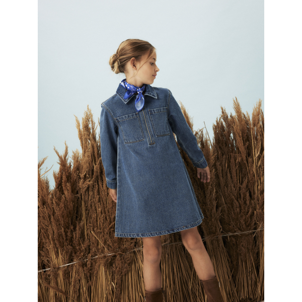 Name It - Denim Kjole - Astrid - Medium Blue Denim