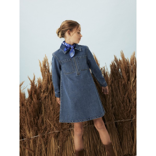 Name It - Denim Kjole - Astrid - Medium Blue Denim