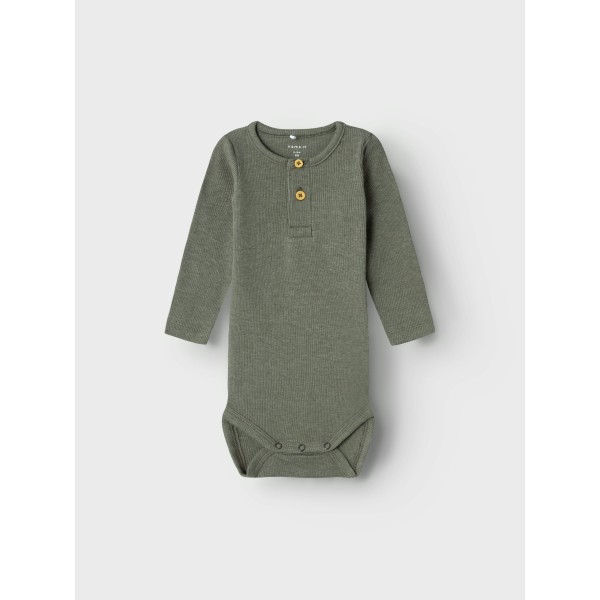 Name It – Body m. knapper – Kab – Dusty Olive Melange