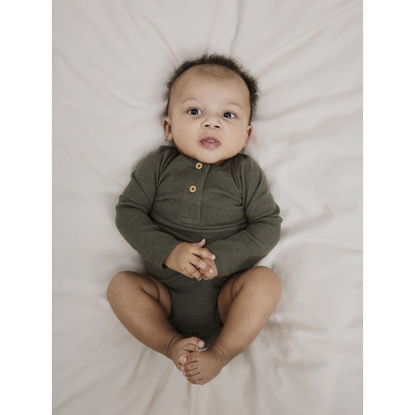 Name It – Body m. knapper – Kab – Dusty Olive Melange