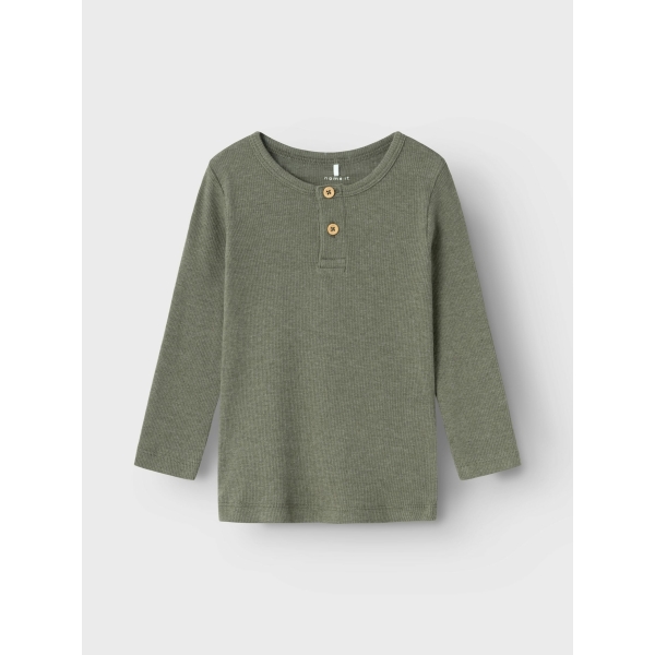 Name It – Bluse m. knapper – Kab – Dusty Olive Melange