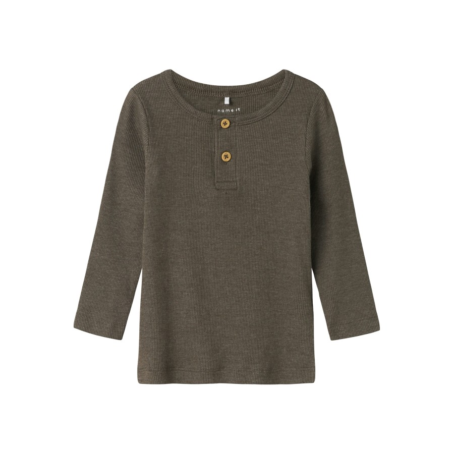 Name It - Bluse m. knapper - Kab - Delicioso Melange