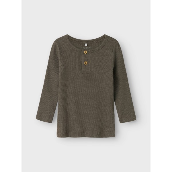Name It - Rib Bluse - Kab - Bungee Cord Melange
