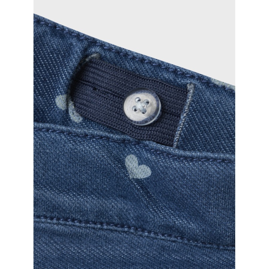 Name It - Leggings - Salli - Medium Blue Denim Heart - Image 3