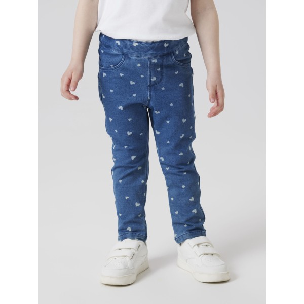 Name It - Leggings - Salli - Medium Blue Denim Heart
