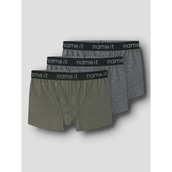 Name It - 3-pak - Boxershorts - Tea Leaf Dark Grey Melange