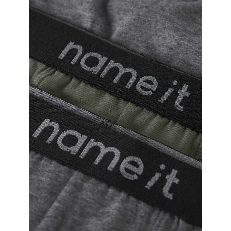 Name It - 3-pak - Boxershorts - Tea Leaf Dark Grey Melange - Image 6
