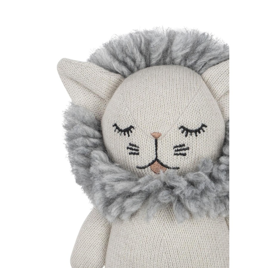 Konges Sløjd - Stof Rangle - Mini Lion - Grey - Image 3