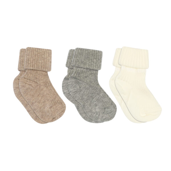 MP Denmark – 3-pak – Strømper – Rib – Grey Melange