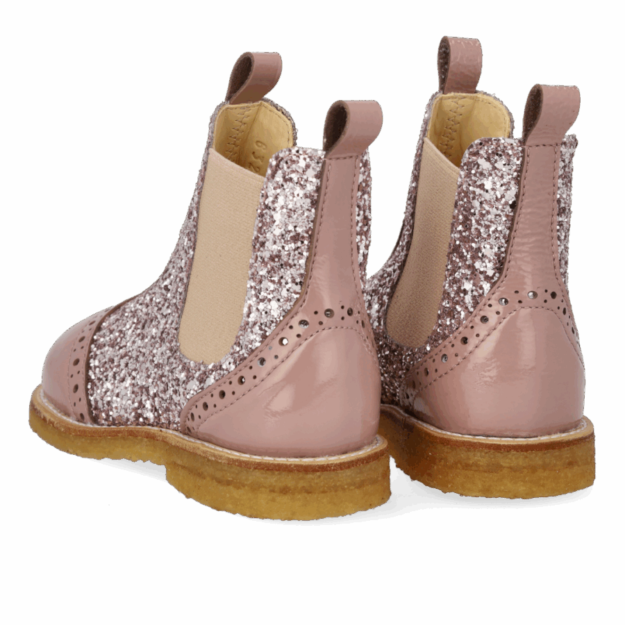 Angulus - Chelsea støvle - Faded Rose/Blossom Glitter - Billede 2