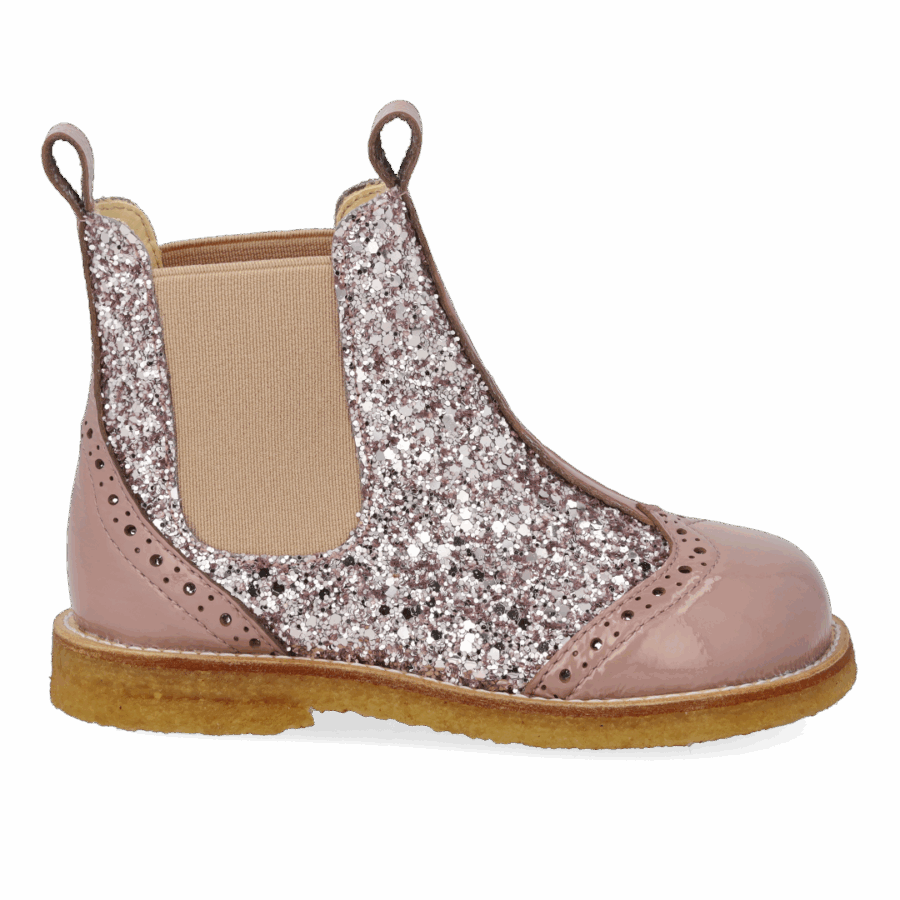 Angulus - Chelsea støvle - Faded Rose/Blossom Glitter - Billede 5