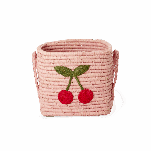 Rice - Raffia Kurv - Big Cherry - Small