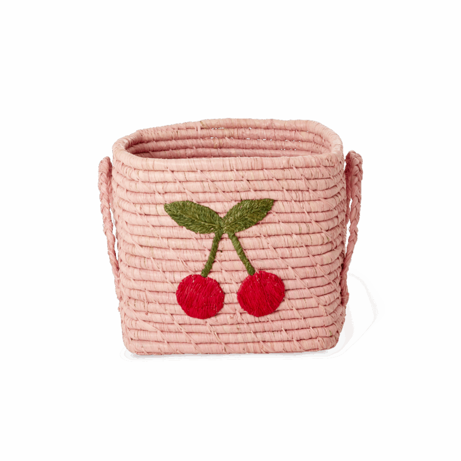 Rice - Raffia Kurv - Big Cherry - Small