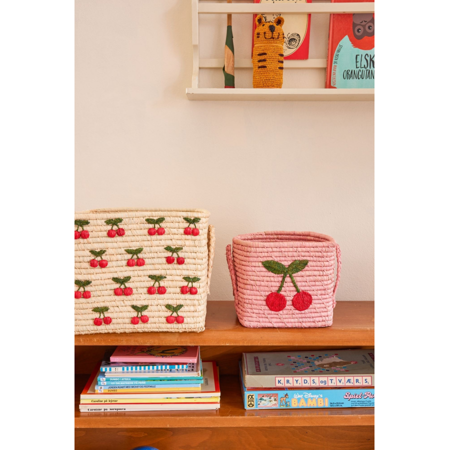 Rice - Raffia Kurv - Big Cherry - Small - Billede 2