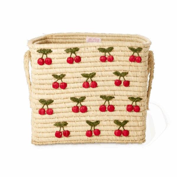 Rice - Raffia Kurv - Small Cherries - Big