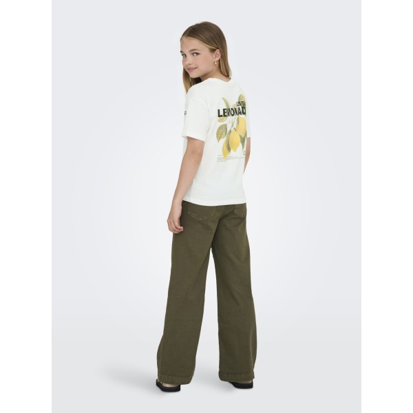 Kids Only - T-shirt - Helen Life - Cloud Dancer Lemonade
