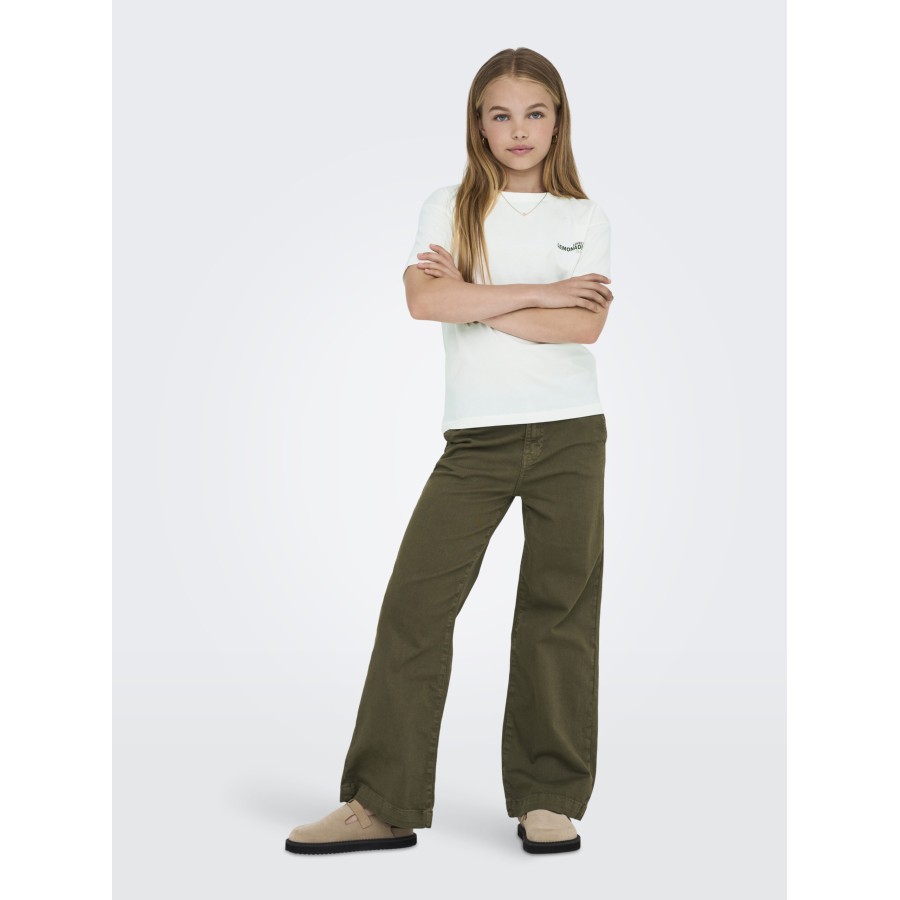 Kids Only - T-shirt - Helen Life - Cloud Dancer Lemonade - Billede 2