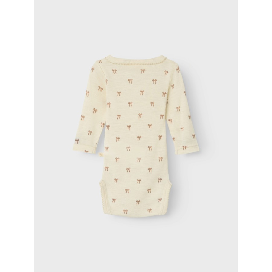 Lil' Atelier - Body - Uld - Nalu - Turtledove Melange Bows - Billede 2
